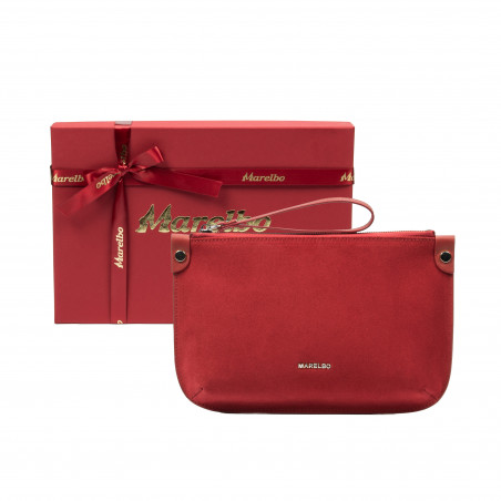 Sac à main pour femme 211g 01 en daim rouge