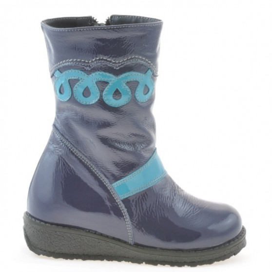 Bottes petits enfants 23c vernis indigo+bleu Bottes petits enfants 23c vernis indigo+bleu