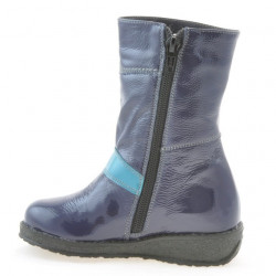 Bottes petits enfants 23c vernis indigo+bleu