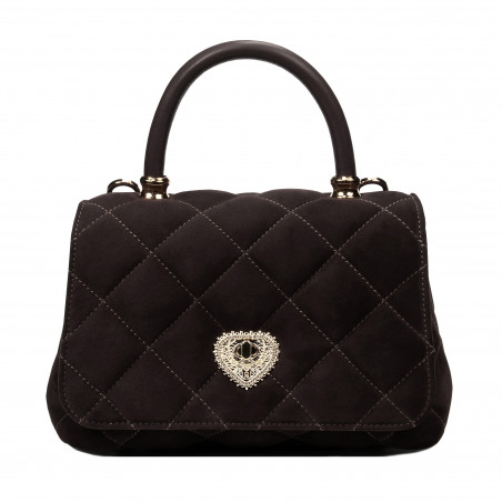 Sac à bandoulière femme 049g suède espresso