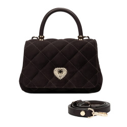 Sac à bandoulière femme 049g suède espresso