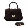 Sac à bandoulière femme 049g suède espresso