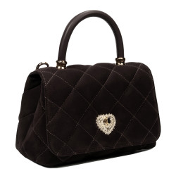 Sac à bandoulière femme 049g suède espresso
