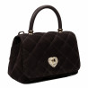Sac à bandoulière femme 049g suède espresso