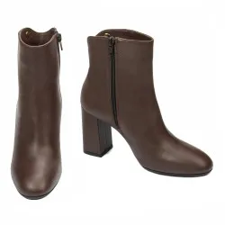 Bottes à talons femme 1407 café
