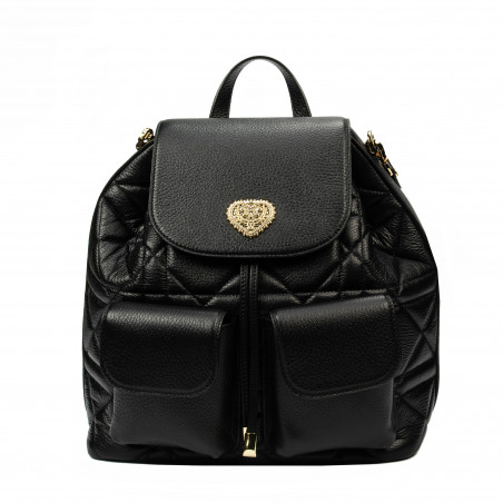 Sac à dos femme 308g cuir noir