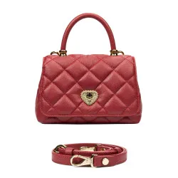 Sac à main femme bandoulière 049g rouge saffiano