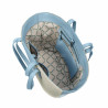 Sac de plage pour femme 044g 01 bleu ciel + raphia