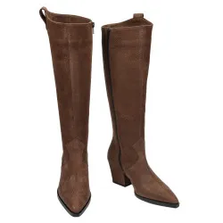Botte à talon femme 1412 biz chocolat