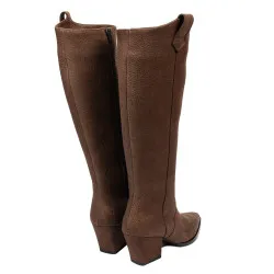 Botte à talon femme 1412 biz chocolat