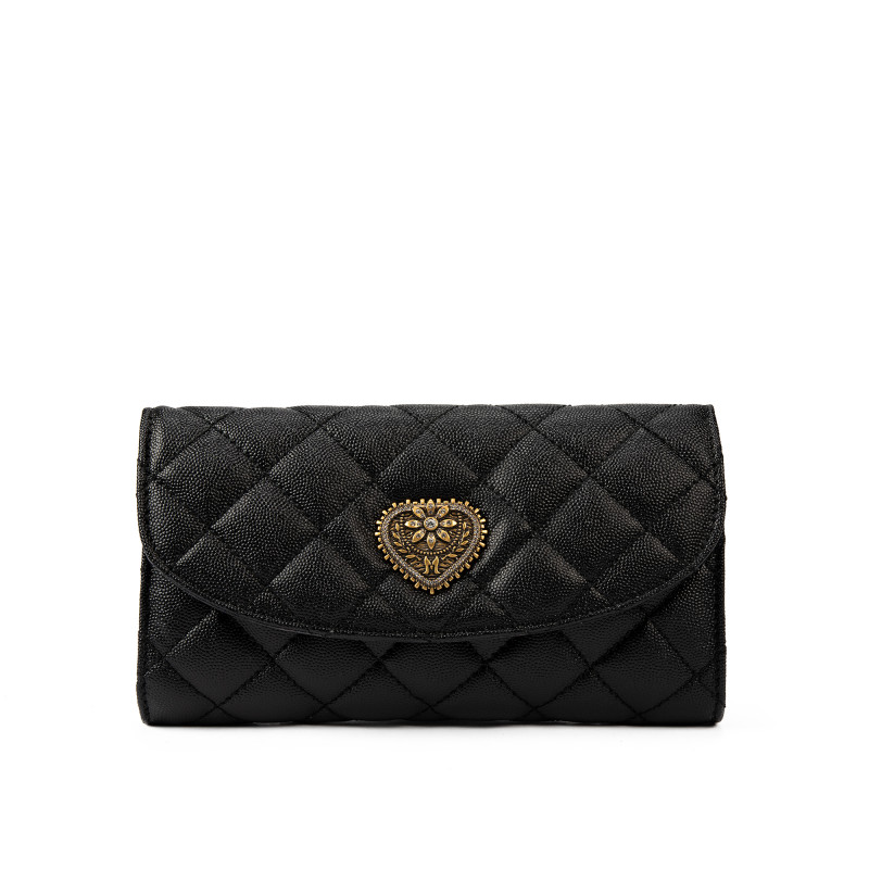 Sac à main femme bandoulière 048g noir caviar