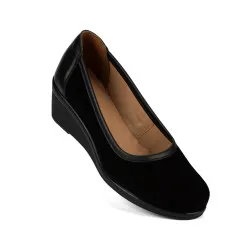 Chaussures décontractées femme 6094 cuir noir combiné
