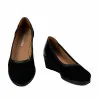 Chaussures décontractées femme 6094 cuir noir combiné