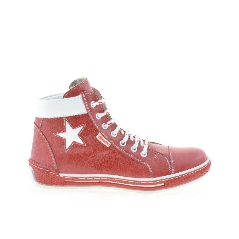 Bottes femme 3274 rouge+blanc