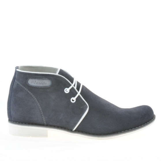 Bottes adolescents 464 indigo velours+blanc Bottes adolescents 464 indigo velours+blanc