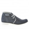 Bottes adolescents 464 indigo velours+blanc