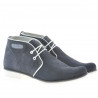 Bottes adolescents 464 indigo velours+blanc