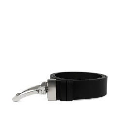 Ceinture homme 71b bicolore noir+noir caviar