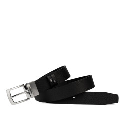 Ceinture homme 71b bicolore noir+noir caviar