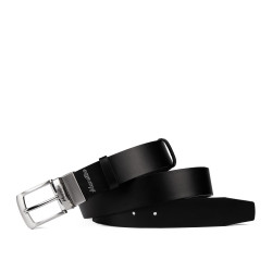 Ceinture homme 71b bicolore noir+noir caviar