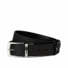 Ceinture homme 71b bicolore noir+noir caviar