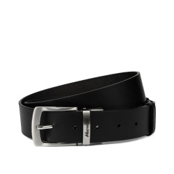 Ceinture homme 71b bicolore noir+noir caviar