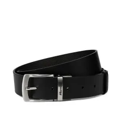 Ceinture homme 71b bicolore noir+noir caviar