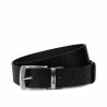 Ceinture homme 71b bicolore noir+noir caviar