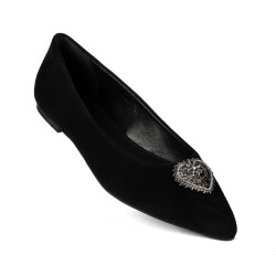 Ballerines femme 1362 velours noir
