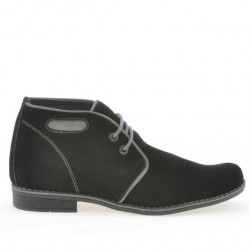 Bottes adolescents 464 noir velours+gris