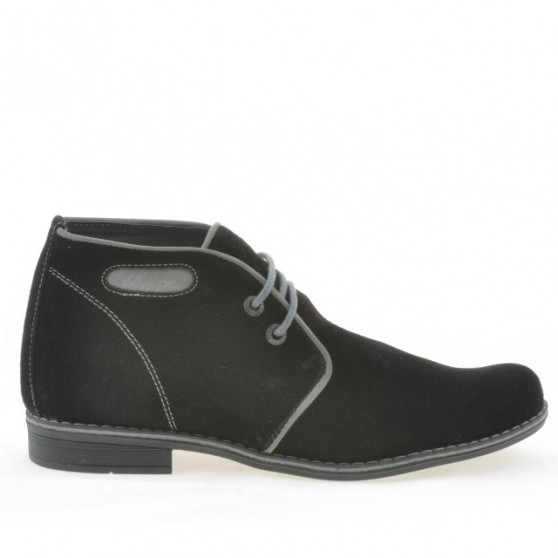 Bottes adolescents 464 noir velours+gris Bottes adolescents 464 noir velours+gris
