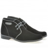 Bottes adolescents 464 noir velours+gris