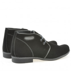 Bottes adolescents 464 noir velours+gris