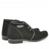 Bottes adolescents 464 noir velours+gris