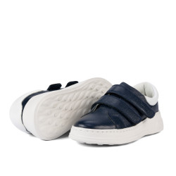 Baskets femme 6008-1sc indigo+blanc