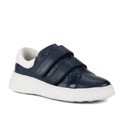 Baskets femme 6008-1sc indigo+blanc