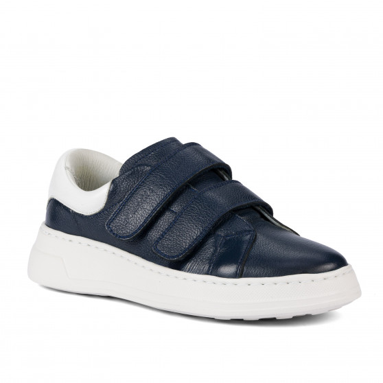 Baskets femme 6008-1sc indigo+blanc