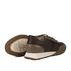 Baskets femme 6097 sable velours combiné