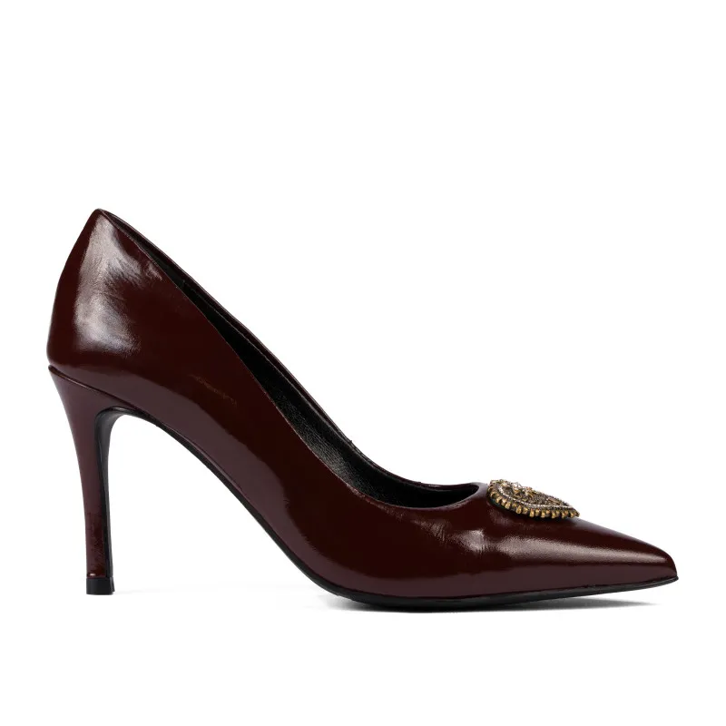 Chaussures élégantes femme 1363 vernis bordeaux