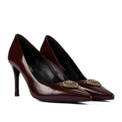 Chaussures élégantes femme 1363 vernis bordeaux
