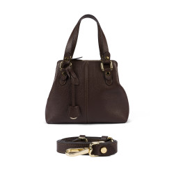 Sac à bandoulière femme 004-1g chocolat foncé