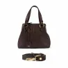 Sac à bandoulière femme 004-1g chocolat foncé