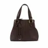 Sac à bandoulière femme 004-1g chocolat foncé