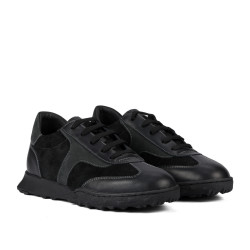 Chaussures de sport femme 6097 velours noir combiné