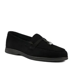 Mocassins femme 6082-1 velours noir
