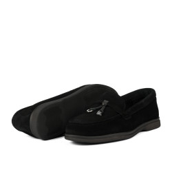 Mocassins femme 6082-1 velours noir
