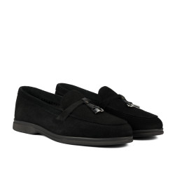 Mocassins femme 6082-1 velours noir