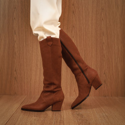 Botte à talon femme 1412 biz chocolat lifestyle