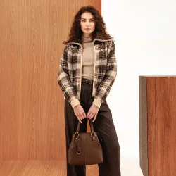 Sac à main femme bandoulière 004g chocolat noir