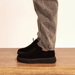 Chaussures casual femme 6095 velours noir lifestyle